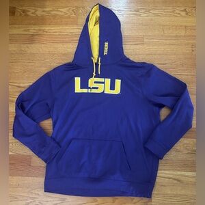 LSU Tigers Colosseum Hoodie Men’s XL Purple Gold Drawstring Front Pocket NCAA